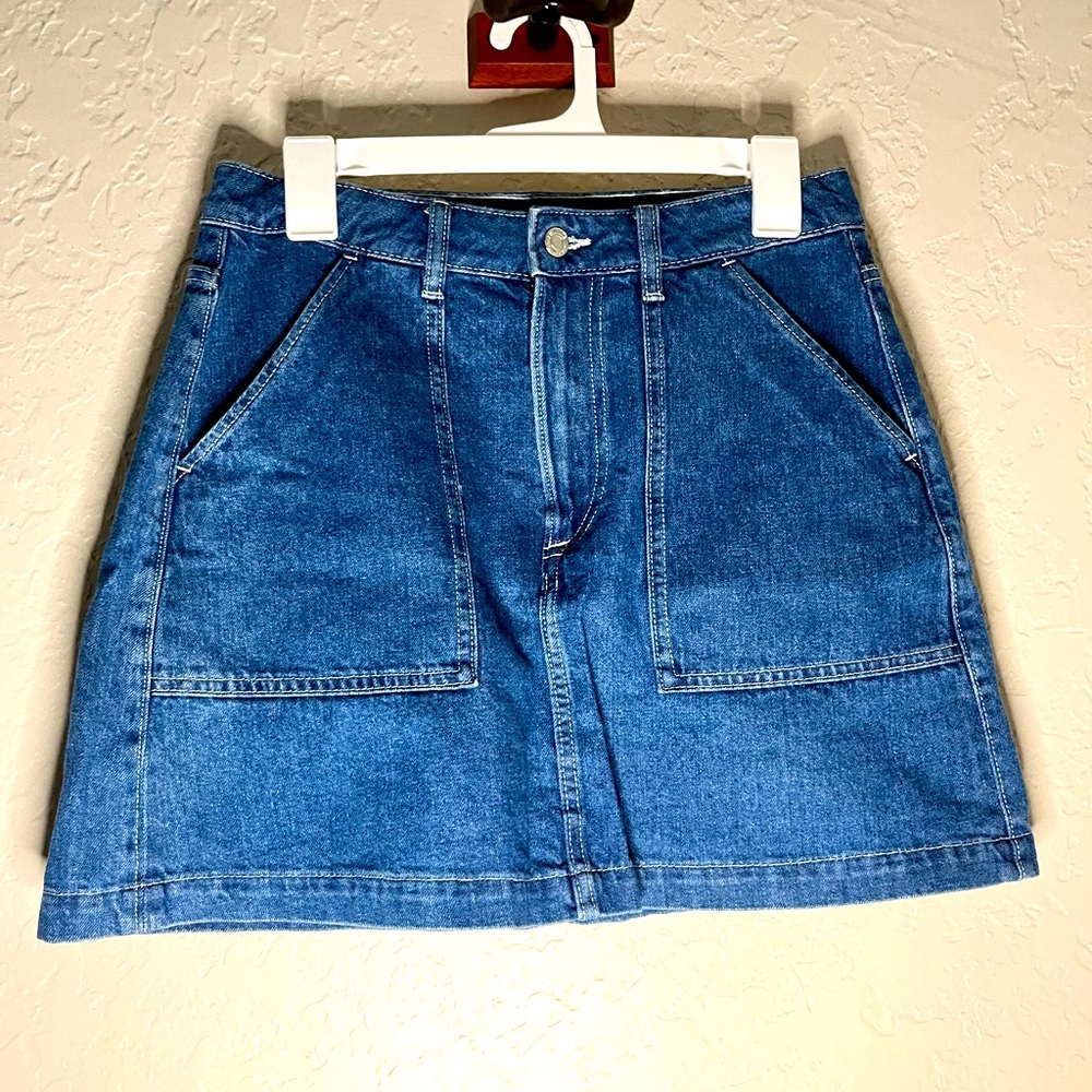 & DENIM MINI SKIRT